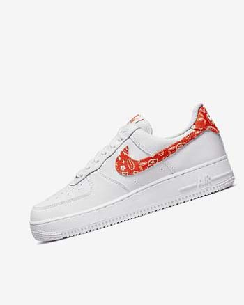 Zapatillas Nike Air Force 1 '07 Mujer Blancas Blancas Naranjas | CR4733