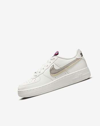 Zapatillas Nike Air Force 1 LV8 Niña Blancas Rosas Metal Azules Gris | CR4708