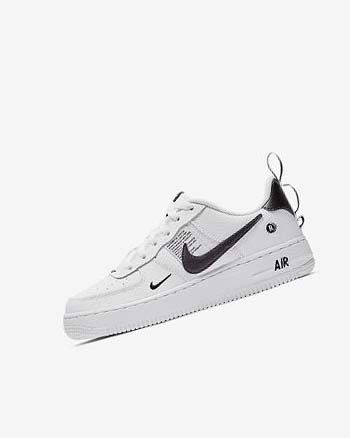 Zapatillas Nike Air Force 1 LV8 Utility Niña Blancas Negras Amarillo Blancas | CR4994