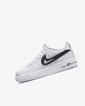 Zapatillas Nike Air Force 1 Niña Blancas Negras | CR5046