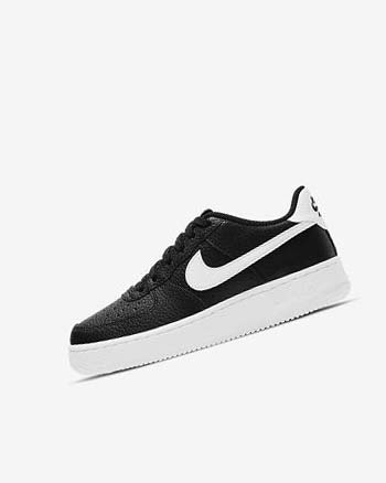 Zapatillas Nike Air Force 1 Niña Negras Blancas | CR3205