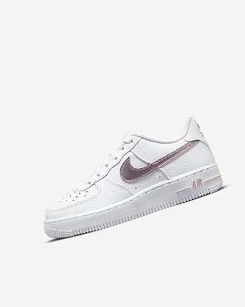 Zapatillas Nike Air Force 1 Niño Blancas Rosas | CR2567