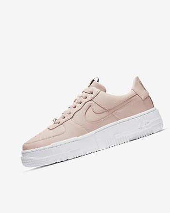 Zapatillas Nike Air Force 1 Pixel Mujer Beige Negras Blancas Beige | CR2657