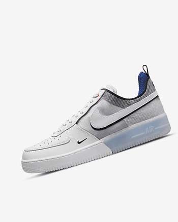 Zapatillas Nike Air Force 1 React Hombre Blancas Azules Claro Azul Real Oscuro Azules Blancas | CR3049