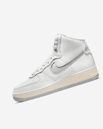 Zapatillas Nike Air Force 1 Sculpt Mujer Blancas Blancas Plateadas | CR5609