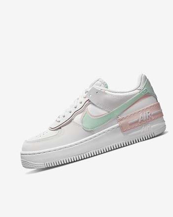 Zapatillas Nike Air Force 1 Shadow Mujer Blancas Verde Menta Gris | CR4904