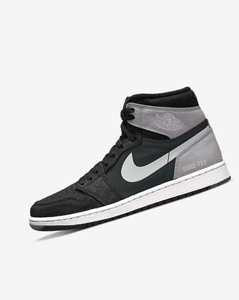 Zapatillas Nike Air Jordan 1 Hombre Negras Gris Rojas | CR4698