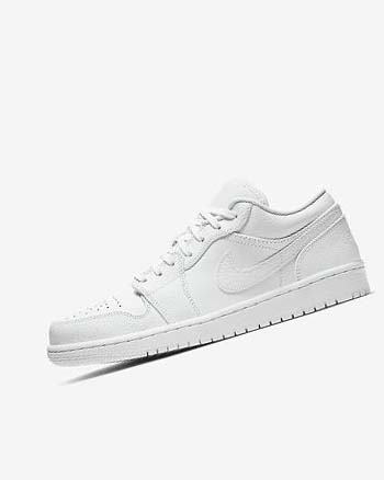 Zapatillas Nike Air Jordan 1 Low Hombre Blancas Blancas Blancas | CR4598