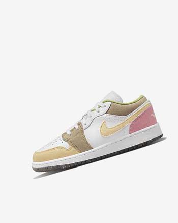 Zapatillas Nike Air Jordan 1 Low SE Niña Blancas Blancas Verde | CR2459