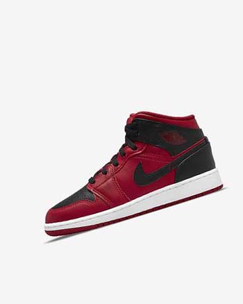 Zapatillas Nike Air Jordan 1 Mid Niño Rojas Blancas Negras | CR5433