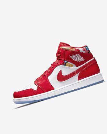 Zapatillas Nike Air Jordan 1 Mid SE Hombre Rojas Azul Marino Blancas | CR2243