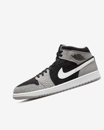 Zapatillas Nike Air Jordan 1 Mid SE Hombre Negras Blancas Gris Claro Rojas | CR5597