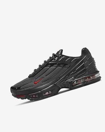 Zapatillas Nike Air Max Plus 3 Hombre Negras Negras Plateadas Rojas | CR2334