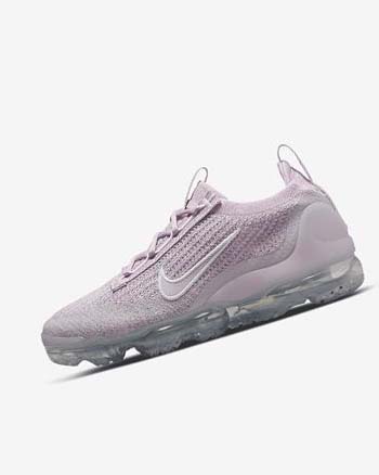 Zapatillas Nike Air VaporMax 2021 FK Mujer Rosas Claro Blancas Metal Plateadas Moradas | CR3007