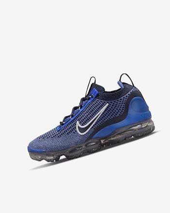 Zapatillas Nike Air VaporMax 2021 FK Niña Azul Real Blancas Gris Oscuro Negras | CR2885