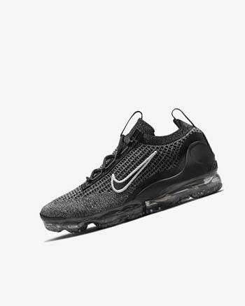 Zapatillas Nike Air VaporMax 2021 FK Niño Negras Blancas Gris Oscuro Negras | CR4729