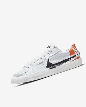 Zapatillas Nike Blazer Low '77 Jumbo Hombre Blancas Blancas Naranjas Negras | CR2730