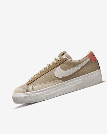 Zapatillas Nike Blazer Low Platform SP Mujer Kaki Beige Claro | CR4987