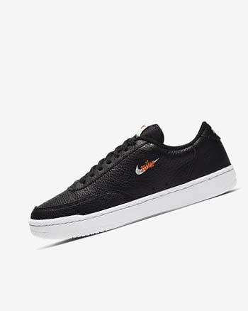 Zapatillas Nike Court Vintage Premium Mujer Negras Naranjas Blancas | CR2697