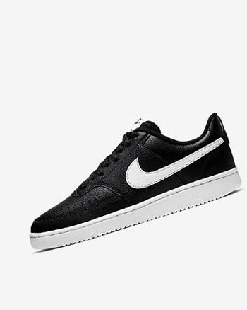 Zapatillas Nike Court Vision Low Mujer Negras Blancas | CR4809