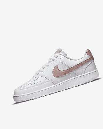 Zapatillas Nike Court Vision Low Next Nature Mujer Blancas Rosas | CR2620