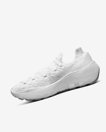 Zapatillas Nike Space Hippie 04 Mujer Blancas Blancas Blancas Plateadas | CR2557