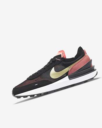 Zapatillas Nike Waffle One Mujer Negras Rojas Verde Claro | CR2477