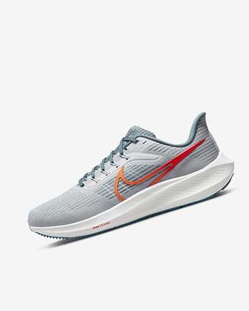 Zapatillas Running Nike Air Zoom Pegasus 39 Hombre Plateadas Naranjas | CR5301