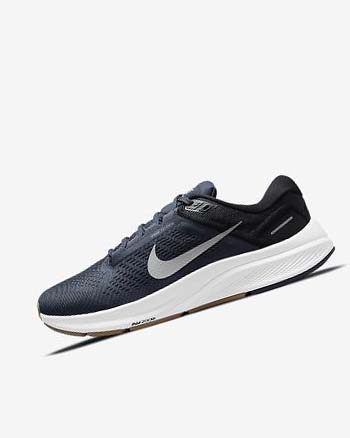 Zapatillas Running Nike Air Zoom Structure 24 Hombre Azules Negras Obsidian Oscuro Gris | CR2504