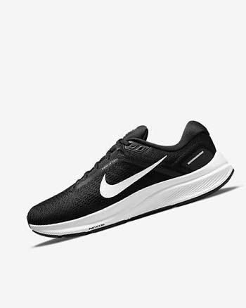 Zapatillas Running Nike Air Zoom Structure 24 Hombre Negras Blancas | CR5221