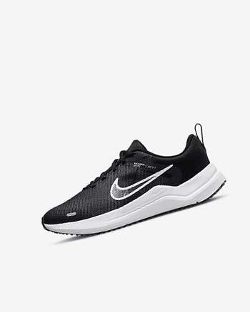 Zapatillas Running Nike Downshifter 12 Niño Negras Gris Oscuro Blancas | CR1161