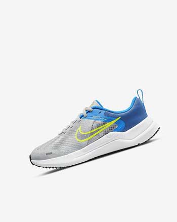 Zapatillas Running Nike Downshifter 12 Niño Gris Azules Gris Azul Marino Gris | CR2686