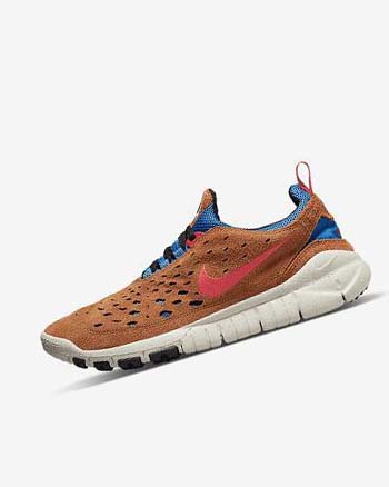 Zapatillas Running Nike Free Run Trail Hombre Azules Creme Claro Rojas | CR5166