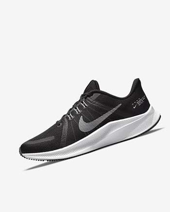 Zapatillas Running Nike Quest 4 Mujer Negras Gris Oscuro Blancas | CR2362