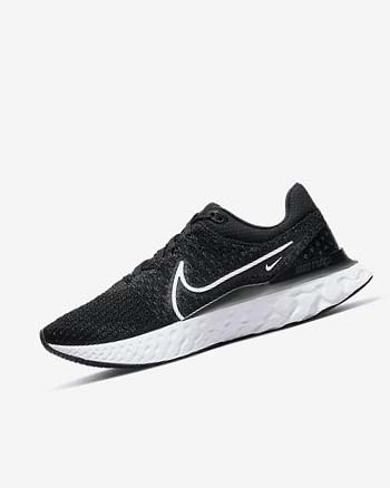 Zapatillas Running Nike React Infinity Run Flyknit 3 Mujer Negras Blancas | CR2861