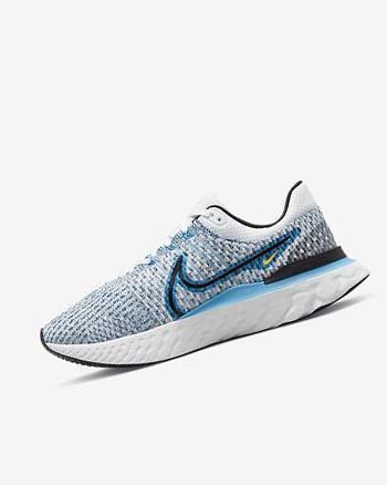 Zapatillas Running Nike React Infinity Run Flyknit 3 Hombre Blancas Azules Azules Negras | CR3110