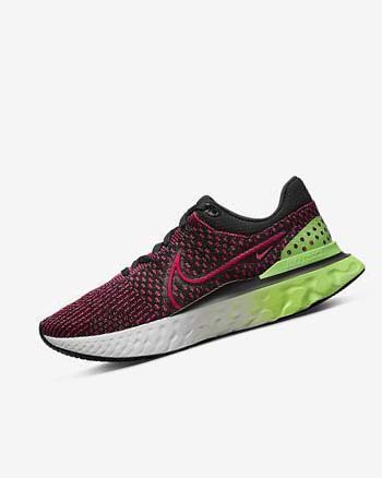 Zapatillas Running Nike React Infinity Run Flyknit 3 Hombre Negras Verde Rojas Rojas | CR4549