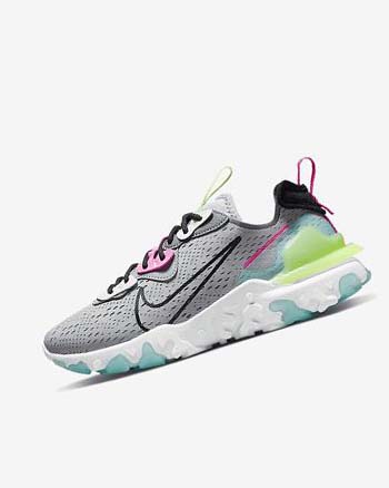 Zapatillas Running Nike React Vision Mujer Gris Gris Rosas Negras | CR2891