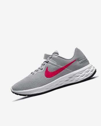 Zapatillas Running Nike Revolution 6 FlyEase Next Nature Hombre Gris Claro Gris Gris Oscuro Rojas | CR2580