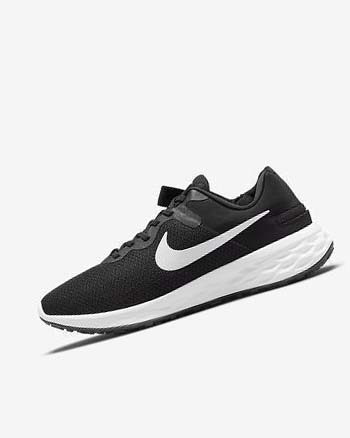 Zapatillas Running Nike Revolution 6 FlyEase Next Nature Hombre Negras Gris Blancas | CR5082