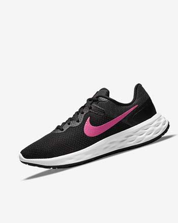 Zapatillas Running Nike Revolution 6 Next Nature Mujer Negras Gris Rosas | CR4810