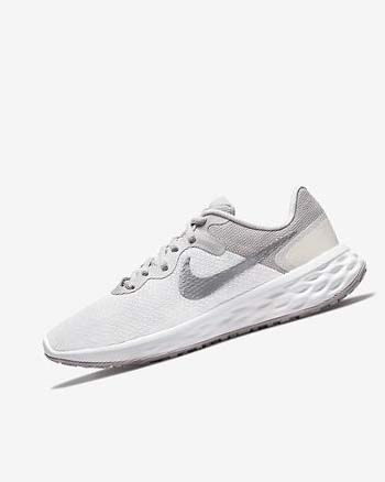 Zapatillas Running Nike Revolution 6 Next Nature Premium Mujer Blancas Gris | CR5086