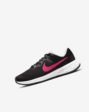 Zapatillas Running Nike Revolution 6 Niña Negras Rosas Rosas | CR2634