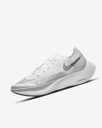 Zapatillas Running Nike ZoomX Vaporfly Next% 2 Mujer Blancas Metal Plateadas Negras | CR2460