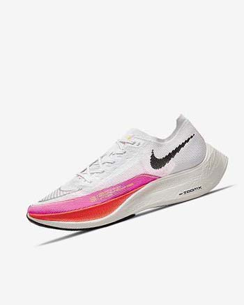 Zapatillas Running Nike ZoomX Vaporfly Next% 2 Hombre Blancas Rosas Negras | CR3081