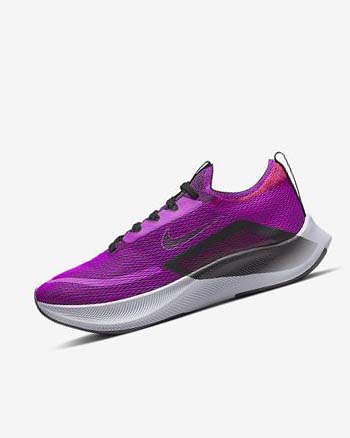 Zapatillas Running Nike Zoom Fly 4 Mujer Moradas Rojas Gris Negras | CR3014