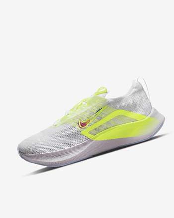 Zapatillas Running Nike Zoom Fly 4 Premium Mujer Blancas Verde Plateadas | CR5200