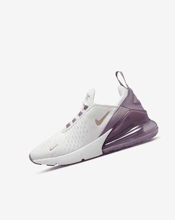 Zapatos Casuales Nike Air Max 270 Niña Blancas Blancas Metal Rojas Marrones | CR5252