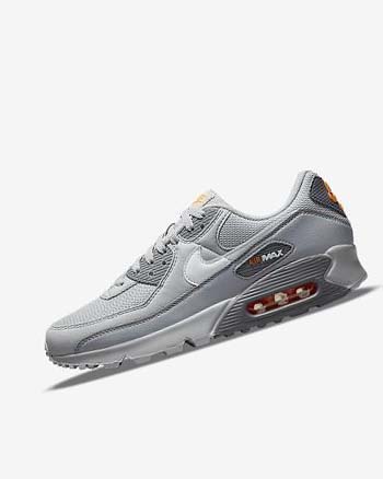 Zapatos Casuales Nike Air Max 90 Hombre Gris Gris Blancas | CR2633