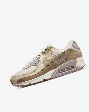 Zapatos Casuales Nike Air Max 90 Mujer Marrones Moradas Claro Kaki | CR4780